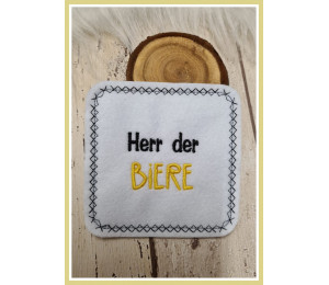 ADVENTSKALENDER 5. Dezember - Stickserie ITH - 26 Untersetzer Bier Sprüche